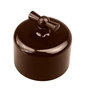 ЭЛМАКС - Выключатель 1-кл. проходной R, пластик, Коричневый элмакс, электротехника, кабель, светотехника, elmax.pro