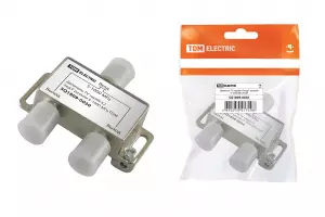 ЭЛМАКС - Делитель TV «краб»х2 под F разъём 5-1000 МГц TDM элмакс, электротехника, кабель, светотехника, elmax.pro