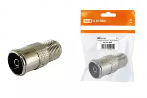 ЭЛМАКС - Переходник гнездо F - гнездо TV, инд. упаковка TDM элмакс, электротехника, кабель, светотехника, elmax.pro