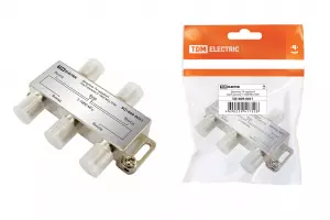 ЭЛМАКС - Делитель TV «краб»х4 под F разъём 5-1000 МГц TDM элмакс, электротехника, кабель, светотехника, elmax.pro