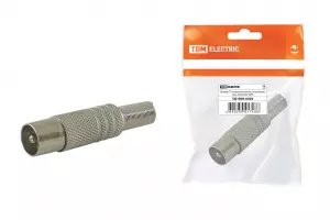 ЭЛМАКС - Штекер TV антенный металл с пружиной, инд. упаковка TDM элмакс, электротехника, кабель, светотехника, elmax.pro