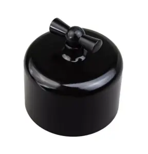 ЭЛМАКС - Выключатель 2-кл. R, пластик, Черный элмакс, электротехника, кабель, светотехника, elmax.pro