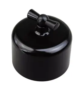 ЭЛМАКС - Выключатель 1-кл. проходной R, пластик, Черный элмакс, электротехника, кабель, светотехника, elmax.pro