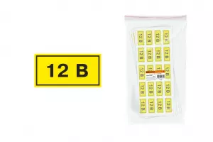 ЭЛМАКС - Символ "12В" 15х50мм TDM элмакс, электротехника, кабель, светотехника, elmax.pro