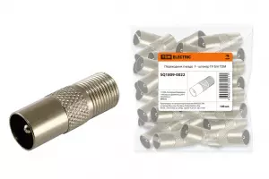 ЭЛМАКС - Переходник гнездо F - штекер TV б/п TDM элмакс, электротехника, кабель, светотехника, elmax.pro