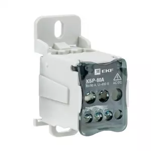 ЭЛМАКС - Блок распред (КРОСС) крепеж на панель и DIN КБР-80 A EKF элмакс, электротехника, кабель, светотехника, elmax.pro